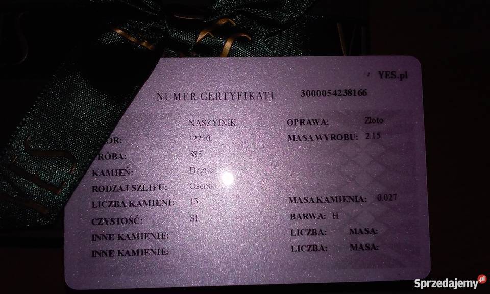 Diamentowy naszyjnik YES Gdynia