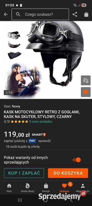 Kask retro nowy Folusz