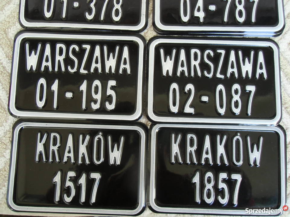 Tablice Rej do starych rowerów Replika tablic z Warszawa