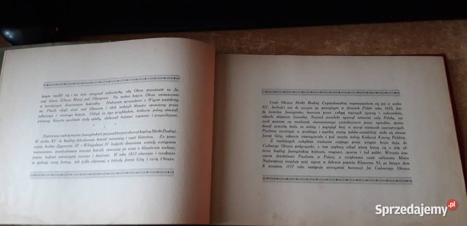 Jasna Góra Częstochowa 1938 przepiękny album w Iwno