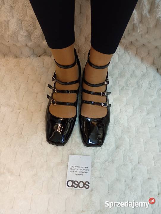 40 ASOS Design Czarne czółenka na szeroką stopę