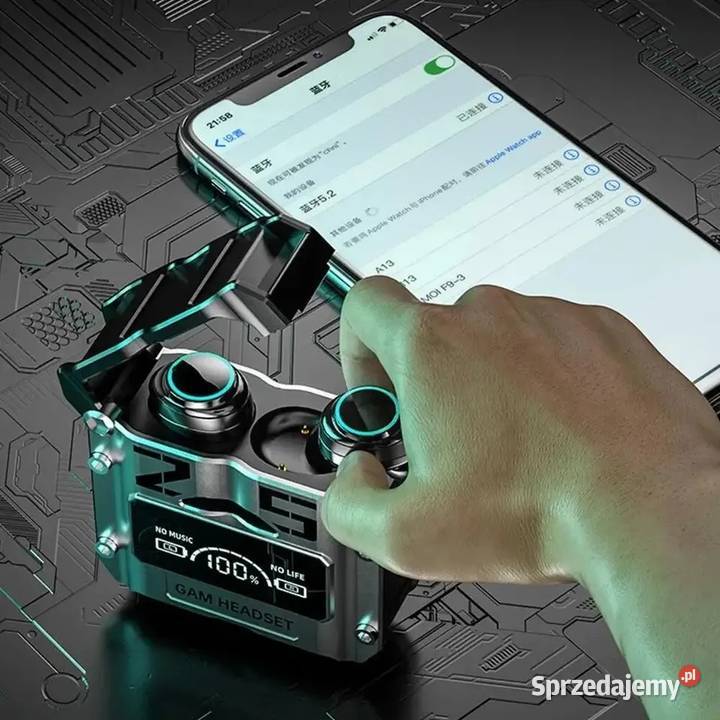 Słuchawki douszne bluetooth z power bankiem Łódź