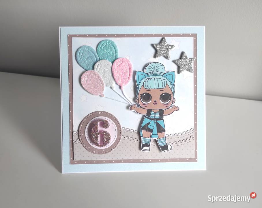 Kartka ręcznie robiona na urodziny LOL 3 łódzkie