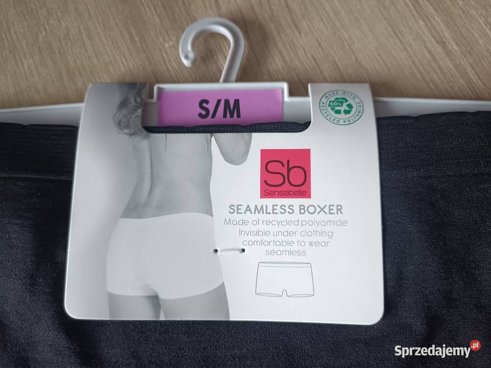 Bokserki czarne damskie bezszwowe SM Kwidzyn