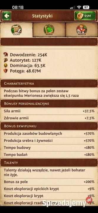 Konto na Total Battle G9S9P9K9 116B potęgi Gry komputerowe i konsolowe