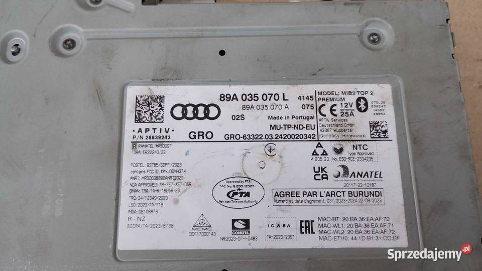 Czytnik Multimedia Nawigacji Moduł MMI Mib Audi osobowe sprzedam