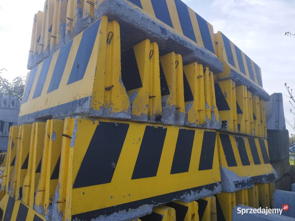 Bariery betonowe używane malowane jednostronne Dąbrowa Górnicza