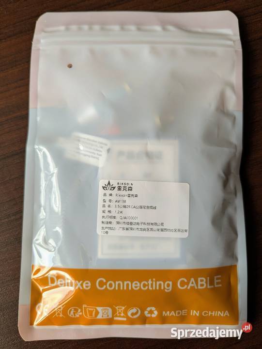 Kabel Riksain Jack 35 do 2xRCA o długości 12m łódzkie Ksawerów sprzedam