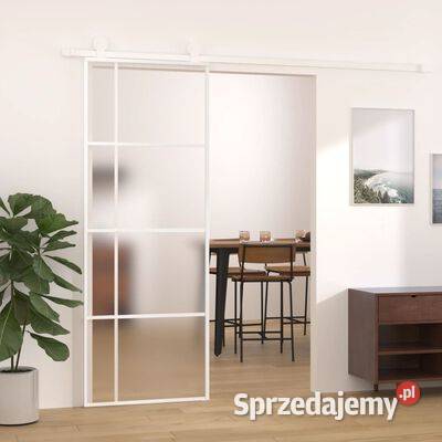 vidaXL Drzwi przesuwne matowe szkło ESG i mazowieckie Warszawa