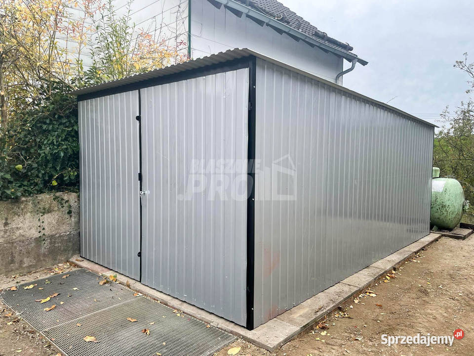 Garaz blaszany 3x5 Brama dwuskrzydłowa szary Zakopane sprzedam