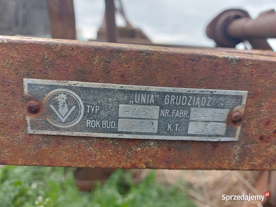 Pług podorywkowy z Unia Grudziądz 5 skibowy warmińsko-mazurskie