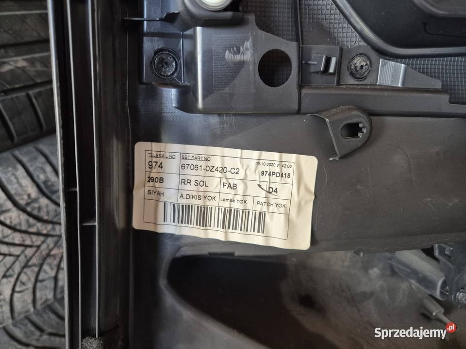 Boczek drzwi lewy tył Toyota Corolla E21 Łódź