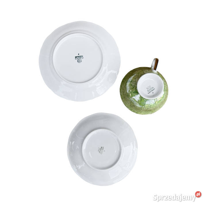 Zielony zestaw śniadaniowy Zakład Porcelany