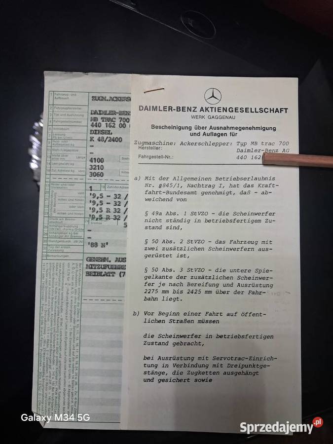 MB TRAC 700 z 1978r Uwaga I właściciel nowości