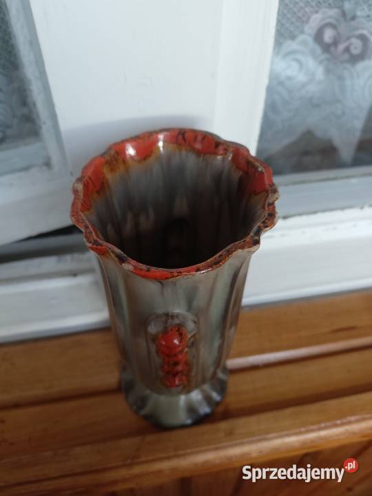 Wazon Fohr Art Deco szkliwo uranowe Kłodzko