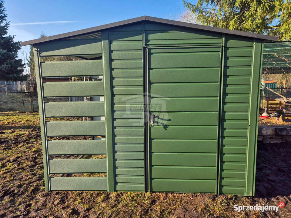 Schowek domek ogrodowy 2x2m wiata 1m drzwi okno Konin