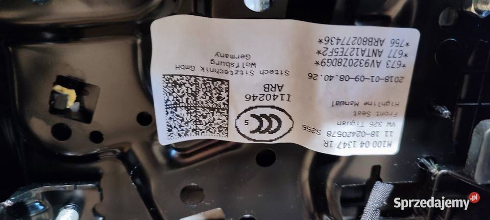 VW TIGUAN II FOTELE KANAPA RHD ANGLIK osobowe Fotele i kanapy dolnośląskie