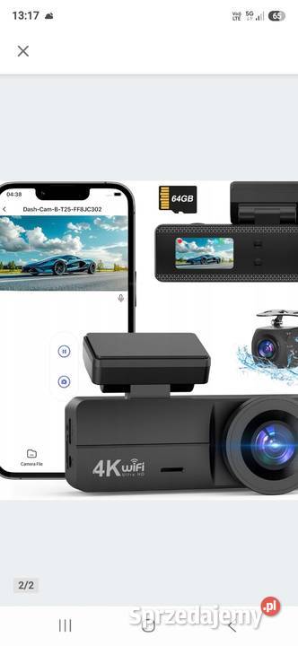 Kamera samochodowa 4K z przodu i z tyłu WiFi Kutno
