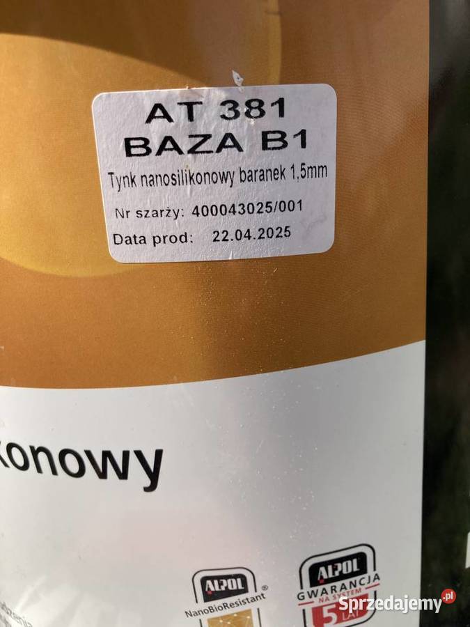 Tynk nanosilikonowy Alpol biały 50 Tynki dekoracyjne wielkopolskie Września