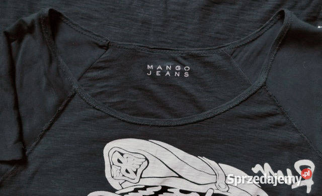 MANGO jeans Betty Boop bluzka Tshirt czarny Topy i koszulki pomorskie Gdańsk