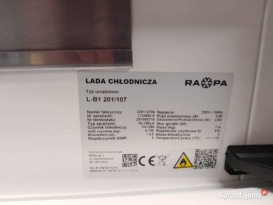 Lada chłodnicza Rapa LB 201107 Wrocław sprzedam