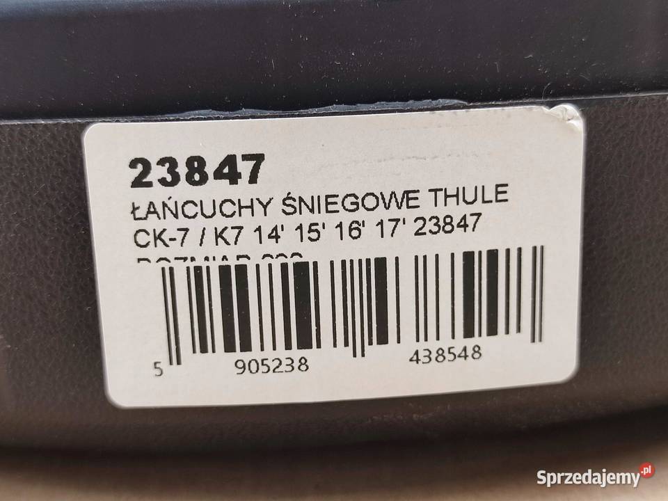 ŁAŃCUCHY ŚNIEGOWE 1 PARA THULE 23847 CK7 K7 14