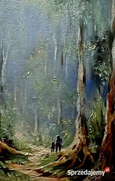 Obraz ręcznie malowany 4050 Oprawiony Łódź