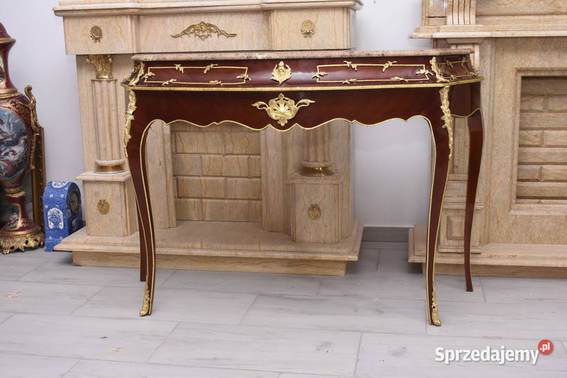 Konsola W Stylu Ludowika XV Marmurowy Blat Kraków