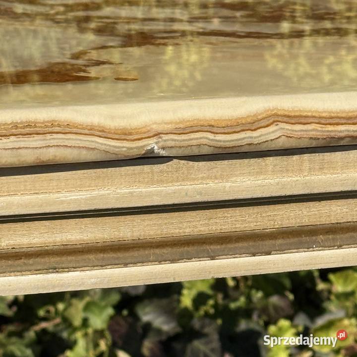 ARTexpert Stół stolik kawowy kamienny blat onyks Dobrzany