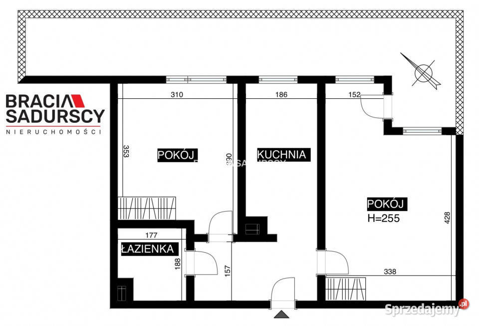 wynajmu mieszkania Kraków 43m 2pok