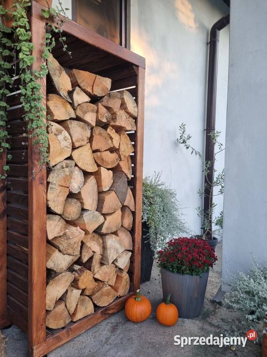 Stojak na drewno kominkowe opałowe drewniany Drewutnie Kalety sprzedam