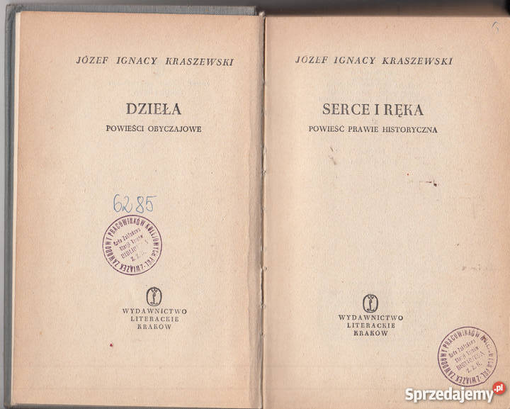 01879 SERCE I RĘKA POWIEŚĆ PRAWIE HISTORYCZNA małopolskie Czyrna