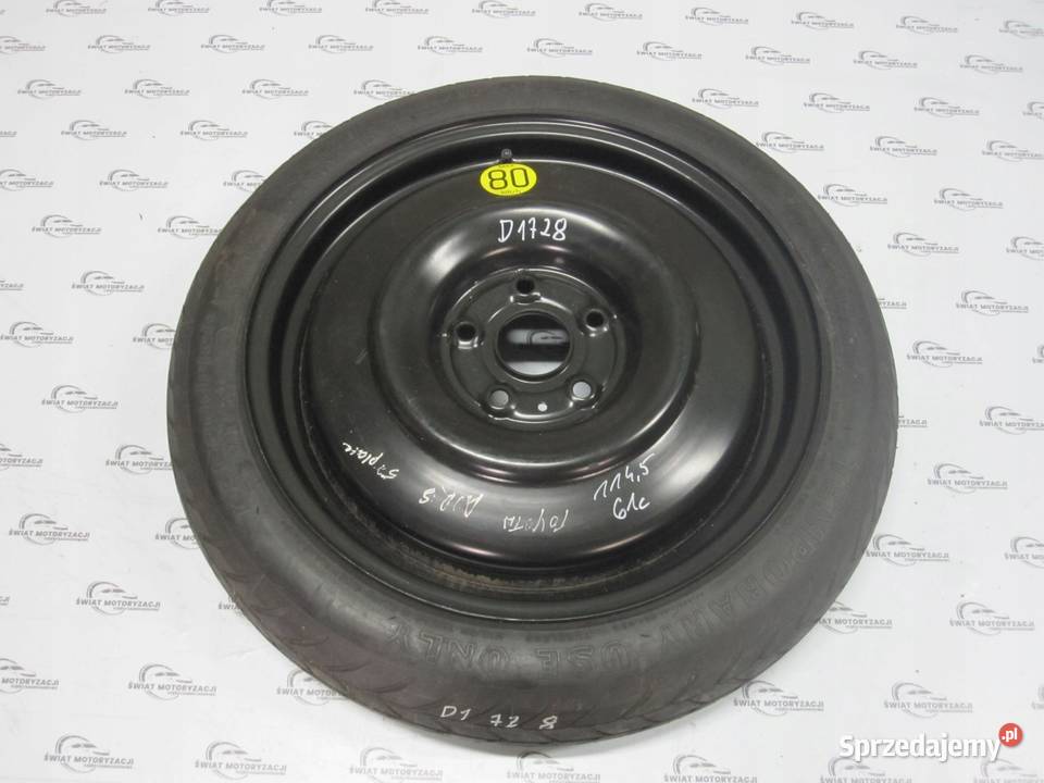 TOYOTA AVENSIS AURIS koło dojazdowe 1257017 98M