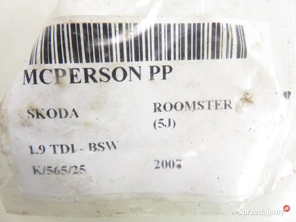 MCPERSON PRAWY PRZEDNI SKODA ROOMSTER 19 TDI BSW sprzedam