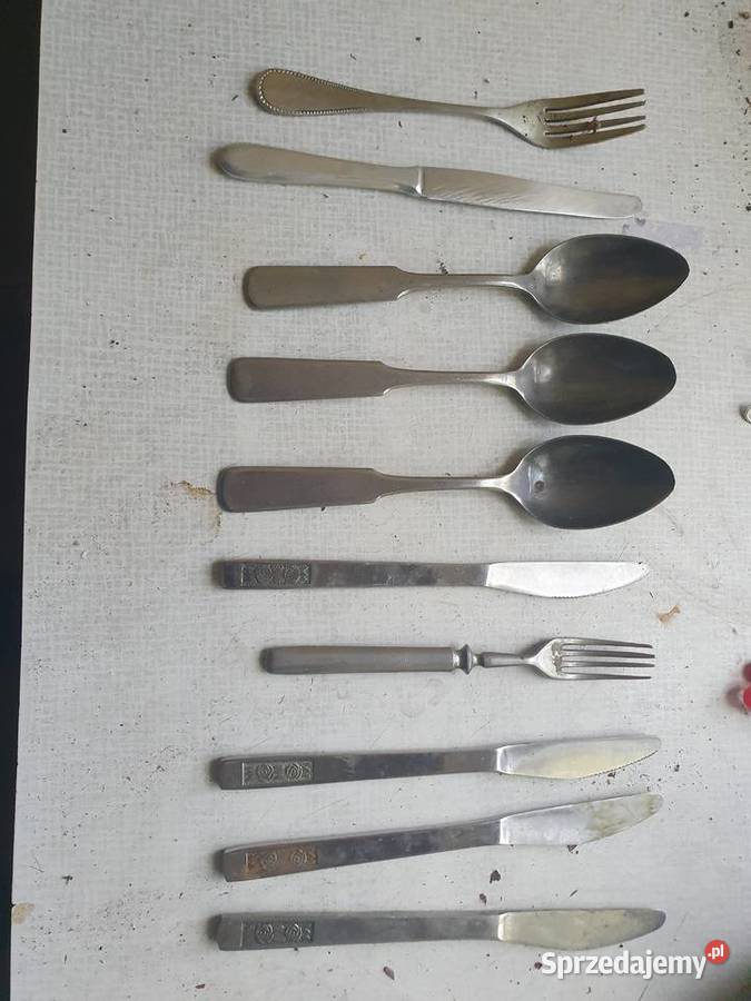 Sztućce metalowe stare vintage retro min Gerlach Antyki Warszawa