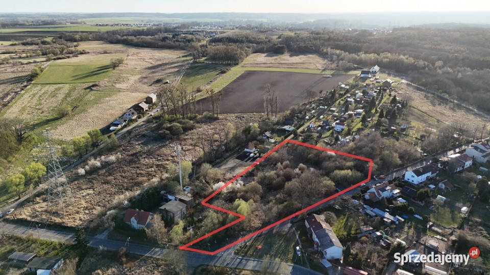 Działka inwestycyjna Skolwin Szczecin asfalt