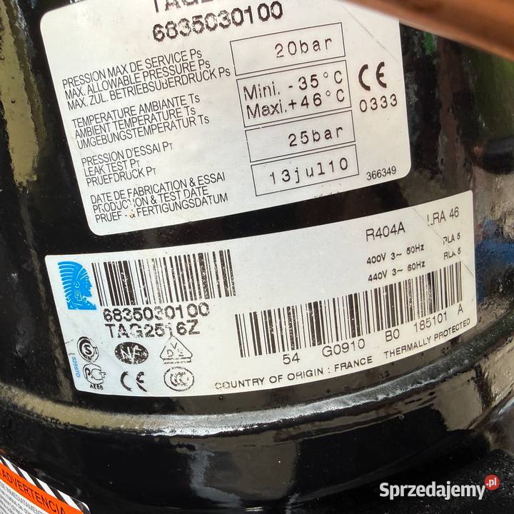 Agregat skraplający Tecumseh TAG2516 Paczków