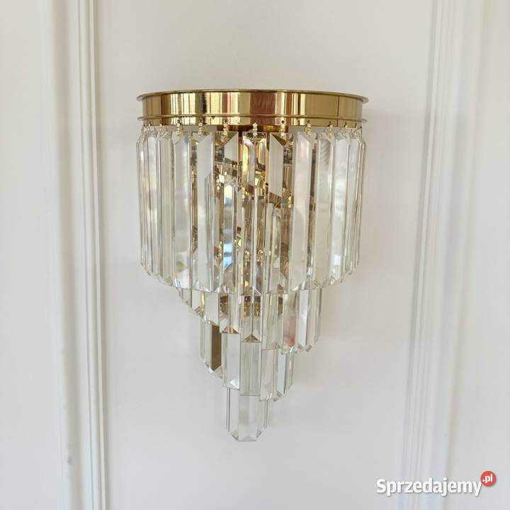 Kinkiet Kryształowy Złoty DIAMOND Lampa Ścienna mazowieckie Warszawa