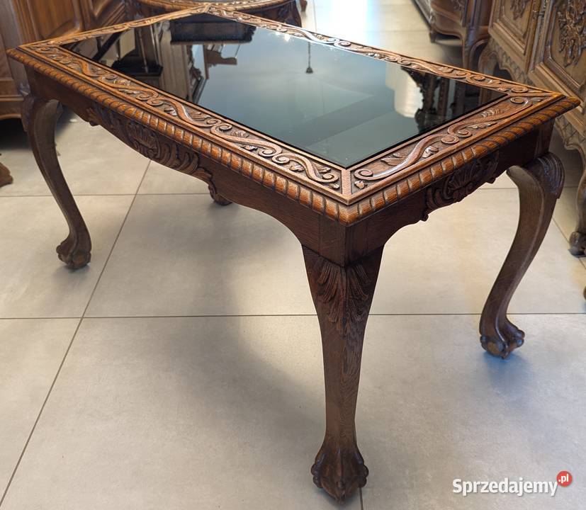 Wspaniałydębowy stolik na lwich łapach sklep Dąbrowa Górnicza