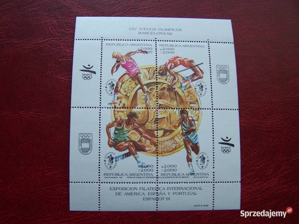 Agrentyna 1990 MNH Sport Olimpiada Barcelona 92 Filatelistyka Tychy