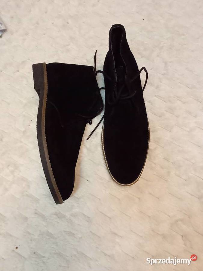 42 Real Leather Skórzane czarne półbuty z 27cm Kraków