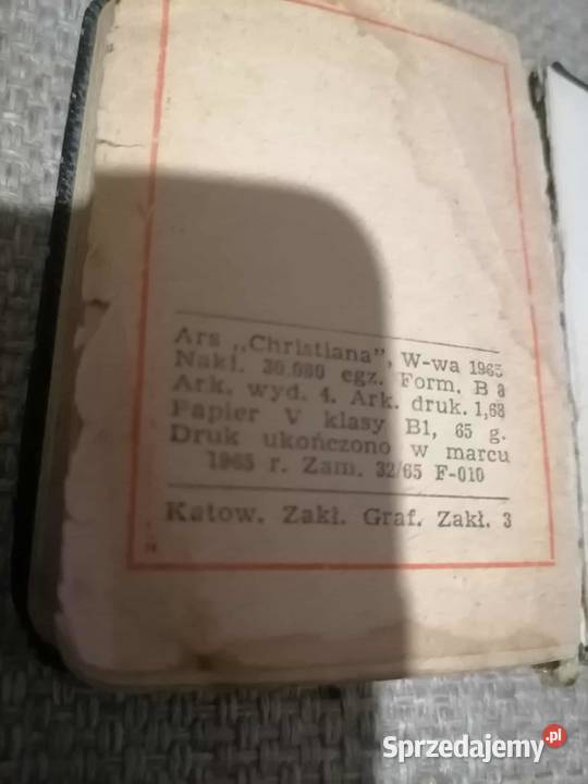 Pamiątka Pierwszej Komunii Świętej 1965