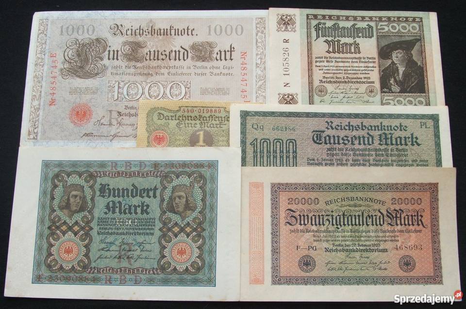 NIEMCY STARE Kolekcjonerskie Banknoty Zestaw 6 Katowice