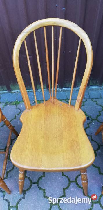 Krzesło krzesła 4 drewniane stylowe fotel Sulbiny