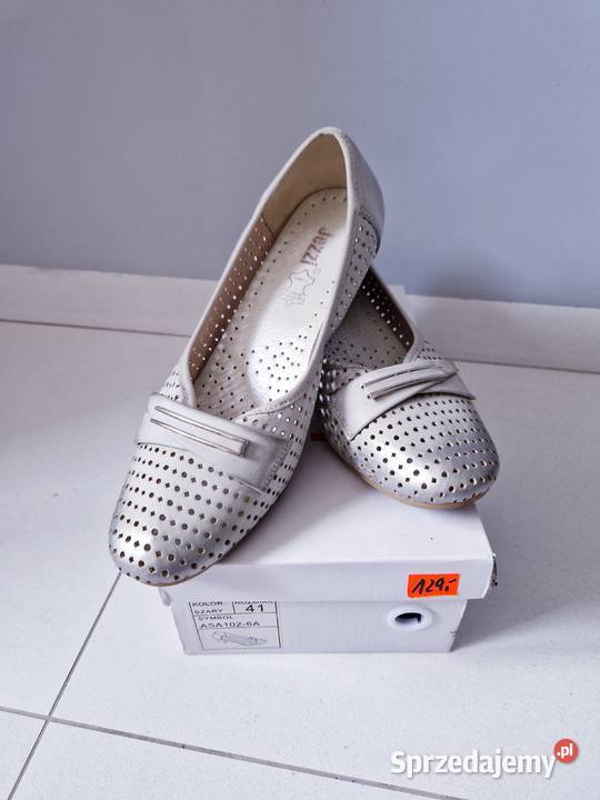 Damskie ażurkowe czółenka mokasyny Dąbrowa Górnicza