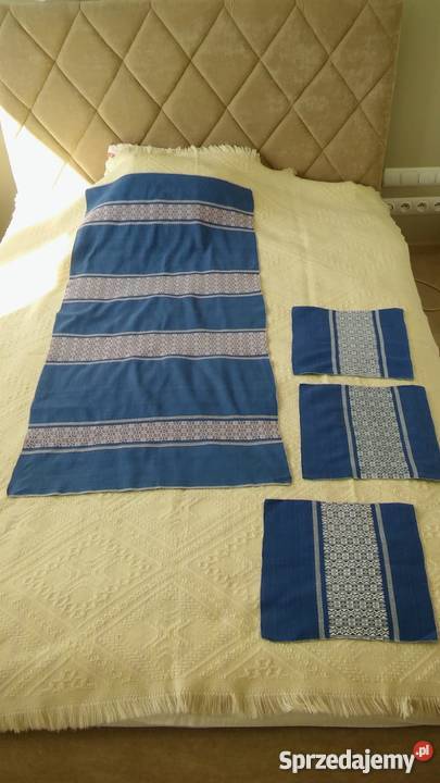 serwetka serweta serwetki polski len klasyka odcienie błękitu Gdańsk