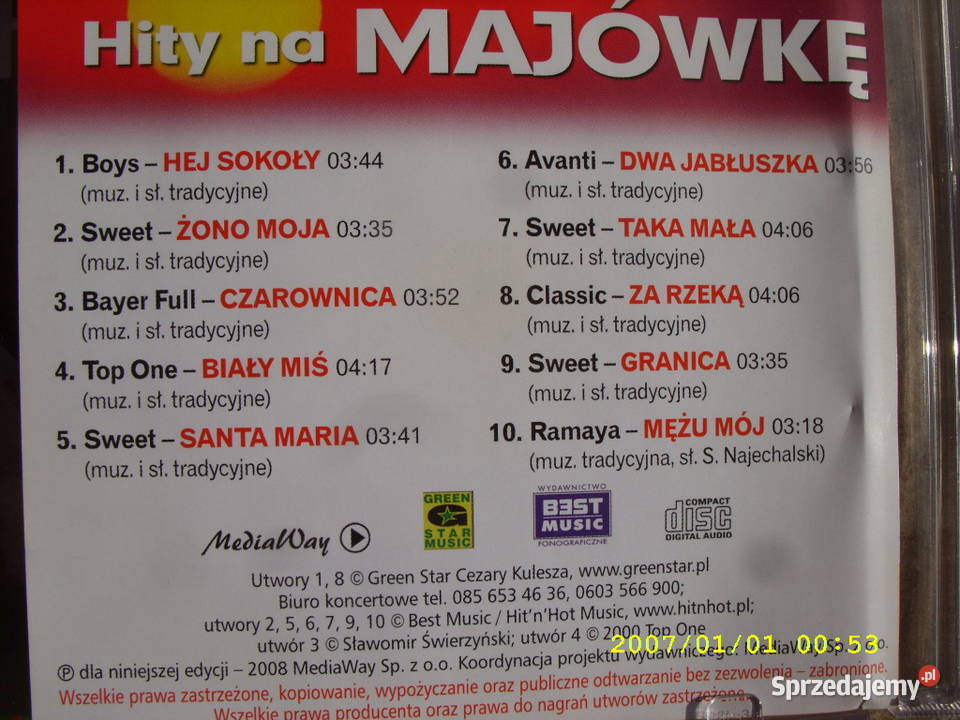 DISCO POLO HITY NA MAJOWKE 2 THE BOYS CZ 2 2 CD dolnośląskie Wołów sprzedam