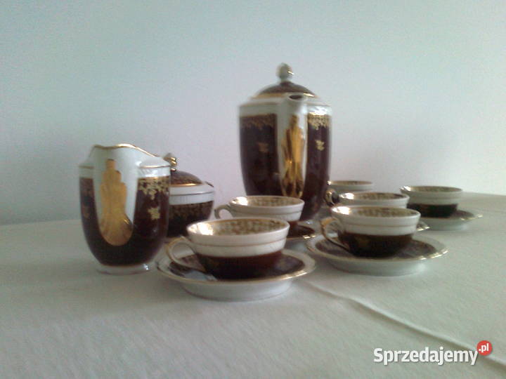 serwis do kawy Chodzież lata 50te Porcelana i szkło sprzedam