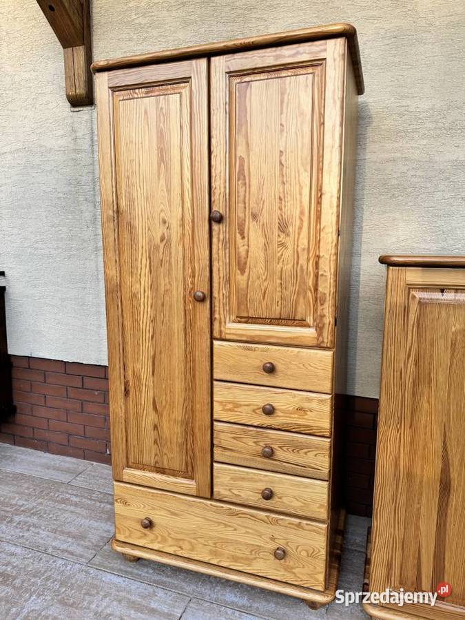 Szafa drewniana sosnowa 2 drzwiowa garderoba Dom i Ogród mazowieckie Garwolin