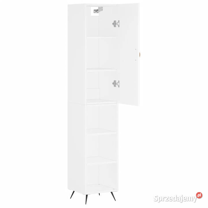 Wysoka szafka biała 345x34x180 materiał Warszawa